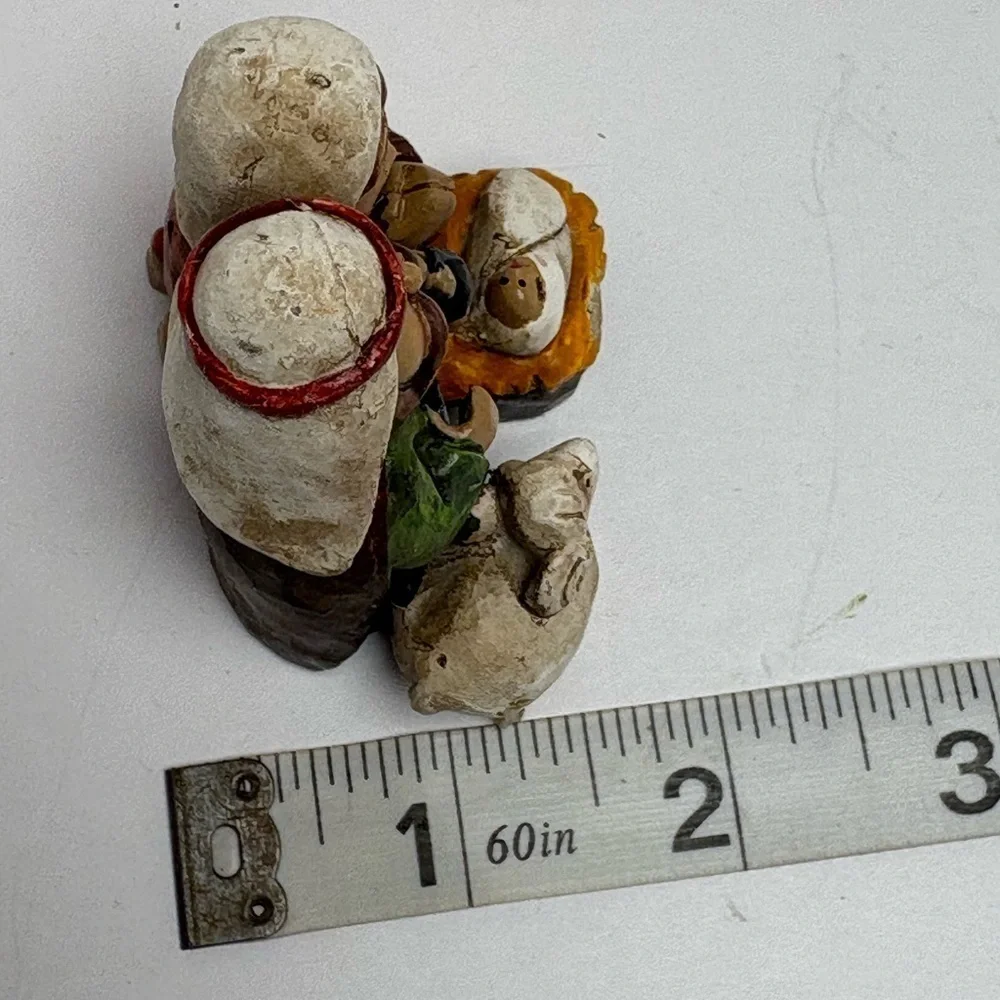 Miniature Resin Nativity Scene Figurine Set